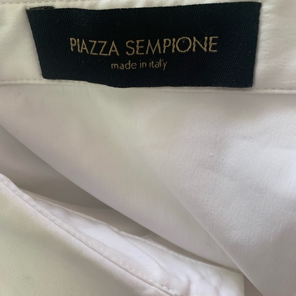 Piazza Sempione Women's Tunic Blouse Size 38 White made in Italy - Picture 4 of 4